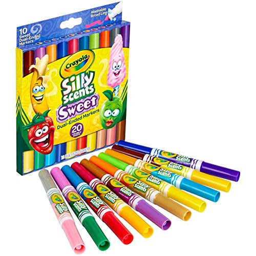 Crayola CYO588339 Silly Scents Sweet Dual-Ended Markers - Assorted Color - Pack of 10 Crayola CYO588339 Silly Scents Sweet Dual-Ended Markers - Assorted Color - Pack of 10