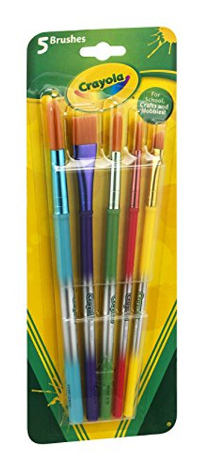 Crayola 05-3506 Assorted Colors Crayola Paint Brush Set 5 Pack Crayola 05-3506 Assorted Colors Crayola Paint Brush Set 5 Pack