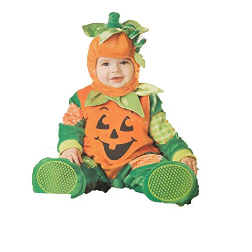 Lil Pumpkin Patch Costume Jumpsuit  Hood  Booties 0-6 Months