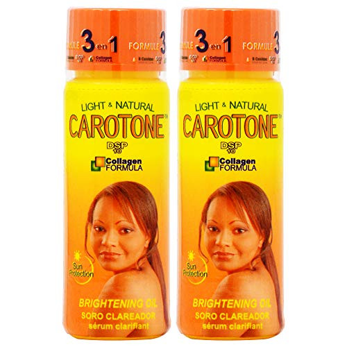 CaroTone Brightening Oil 2.2oz -Pack of 2- with Free Roll On Perfume Sample 1 Oz