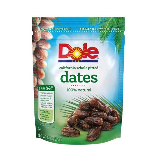 Dole California Whole Pitted Dates -Pack of 4-