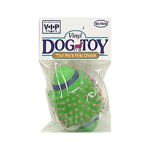 Vo-Toys 499 Toy Dog Vinyl Spike Football  Assorted Color