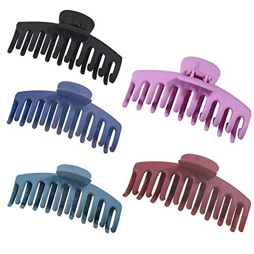 Big Hair Claw Clips Matte Plastic Hair Claw Clips Nonslip Large Claw Clip Hair Clips for Women 4.3?Big Hair Clips Large Claw Hair Clips Nonslip claw Clips For Thick Hair for Women and Girls -5 Pcs- Big Hair Claw Clips Matte Plastic Hair Claw Clips Nonslip Large Claw Clip Hair Clips for Women 4.3?Big Hair Clips Large Claw Hair Clips Nonslip claw Clips For Thick Hair for Women and Girls -5 Pcs-