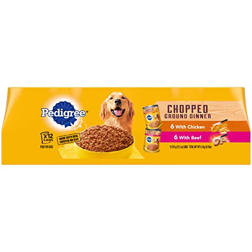 PEDIGREE Chopped Ground Dinner With Beef and With Chicken Adult Canned Wet Dog Food Variety Pack -12- 13.2 oz. Cans PEDIGREE Chopped Ground Dinner With Beef and With Chicken Adult Canned Wet Dog Food Variety Pack -12- 13.2 oz. Cans