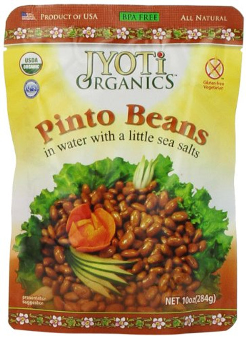 Jyoti Organic Pinto Beans 10 Ounce -Pack of 6- Jyoti Organic Pinto Beans 10 Ounce -Pack of 6-