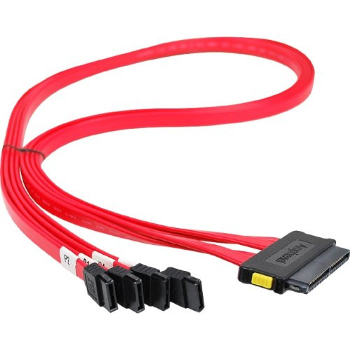 2.5ft Scsi Sas Cable Internal Sff-8484 To 4x Sata