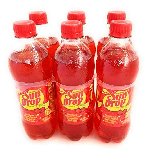 Sun Drop Cherry Lemon Citrus Soda  16.9 fl oz bottles  6 pack