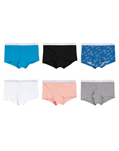 Hanes Women s Cotton Boy Brief Panties 6-Pack  Assorted  7