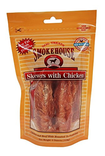 Smokehouse Pet Products Smokehouse Chicken Skewers -Resealable Bag 4 oz- Smokehouse Pet Products Smokehouse Chicken Skewers -Resealable Bag 4 oz-