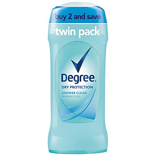 Degree Women Anti-Perspirant Deodorant Invisible Solid Twin Pack  Shower Clean 2.6 oz -Pack of 3-