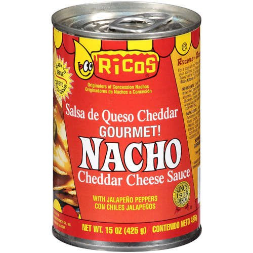 Rico s Cheese Sauce 15oz Can -Pack of 6- Choose Flavor Below -Gourmet Nacho Cheddar with Jalapeno Peppers-