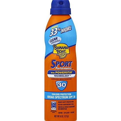 Banana Boat Sport Performance Clear Ultramist Broad Spectrum SPF 30 Spray Suncreen 8 oz