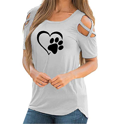 COOKI Women s Loose Strappy Cold Shoulder Top Basic T-Shirt Casual Short Sleeve Tunic Tops Blouse Shirt COOKI Women s Loose Strappy Cold Shoulder Top Basic T-Shirt Casual Short Sleeve Tunic Tops Blouse Shirt