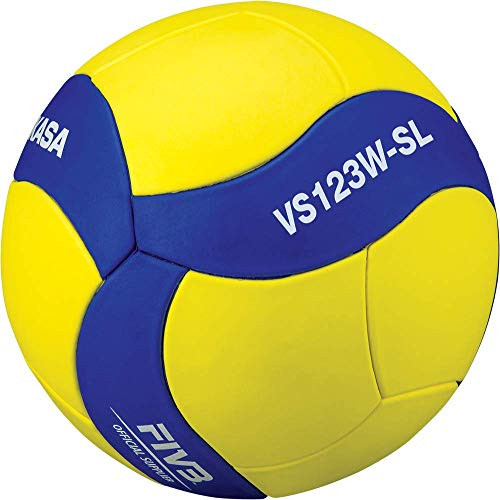 Mikasa VS123WSL Size 5 Official Super Lightweight Training Volleyball  Yellow Blue