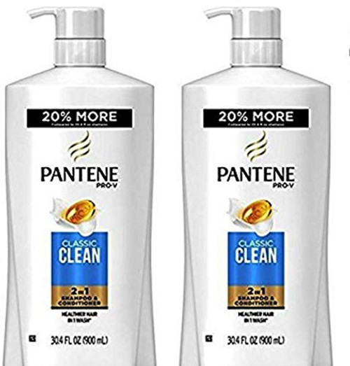 Pantene Pro-v Classic Clean 2in1 Shampoo and Conditioner  -Pack of 2- 30 Fl Oz  1.82 Pound
