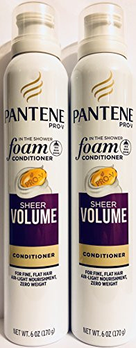 Pantene Pro-V Haircare - Foam Conditioner - Sheer Volume - Net Wt. 6 OZ -170 g- Per Can - Pack of 2 Cans