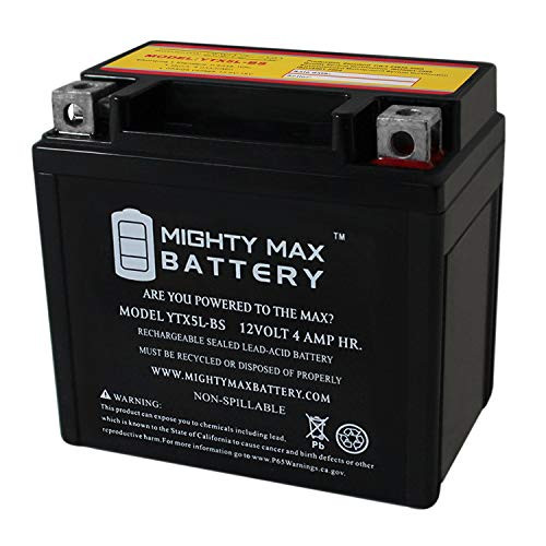 Mighty Max Battery YTX5L-BS 12V 4AH Battery for Polaris 110 Sportsman 2017 Brand Product