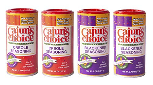 Cajun s Choice Seasoning Variety Pack  Creole Seasoning 3.8 oz -2-  Plus  Blackened Seasoning 2.75 oz -2- Cajun s Choice Louisiana Foods