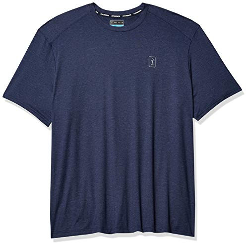 PGA TOUR Men s Short Sleeve Performance Golf Tee Shirt  Peacoat Heather  XXX Large