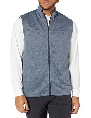 PGA TOUR Men s Two Tone Half Zip Vest  Deep Navy Heather  Small
