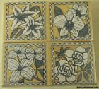 Les Fleurs Wood Mounted Rubber Stamp Set -LL552-