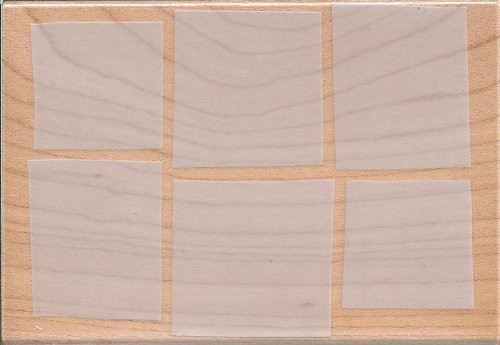 Six Irregular Background Blocks Wood Mounted Rubber Stamp -H2552-