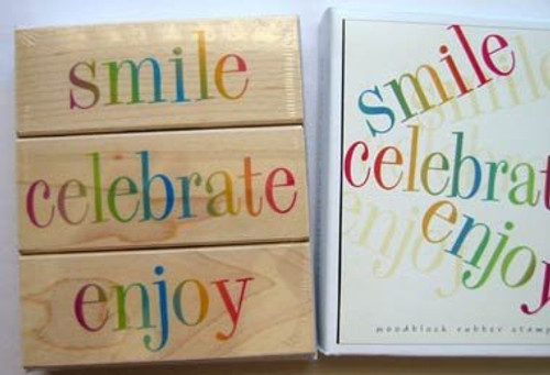 Great Words Wood Mounted Rubber Stamp Set -LL999-