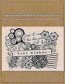 Card Art Best Wishes Wood Mounted Rubber Stamp Kit -CK127-