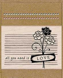 Card Art Love Bouquet Wood Mounted Rubber Stamp Kit -CK143-