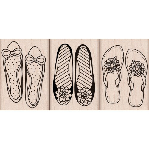 Hero Arts - Woodblock - Wood Mounted Stamps - Shoes Trio