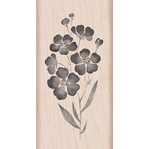 Hero Arts H5894 Mounted Rubber Stamp  Woodblock Stamp - Flowers on a Stem