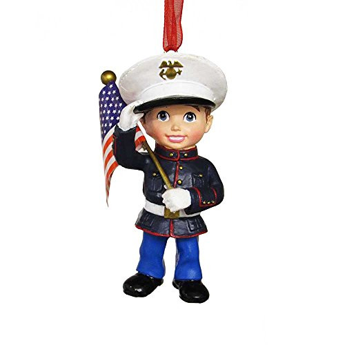 Kurt Adler 3.38-Inch Resin Boy U.S. Marines Ornament