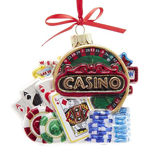 Kurt S. Adler 5-Inch Glass Las Vegas Cityscape Ornament  Multi