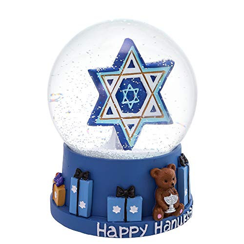 Kurt S. Adler 100MM Musical Hanukkah Star of David Waterglobe Water Globe  Multi