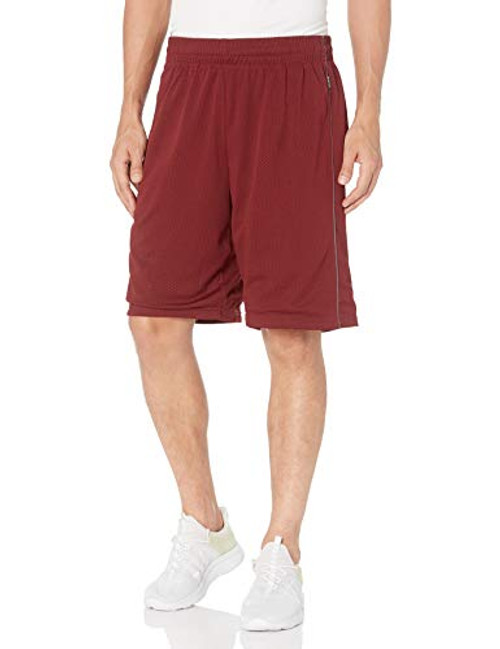 Jockey Men s Active Basketball Short  Cabernet  X-Large