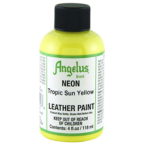 Angelus Leather Paint 4 oz Neon Tropic Sun Yl
