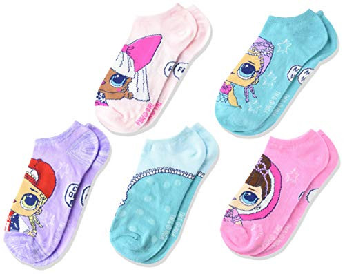 L.O.L. Surprise! girls Lol Surprise! 5 Pack No Show Socks Pastel Multi Fits Sock Size 9-11 Fits Shoe Size 4-10.5 US L.O.L. Surprise! girls Lol Surprise! 5 Pack No Show Socks Pastel Multi Fits Sock Size 9-11 Fits Shoe Size 4-10.5 US