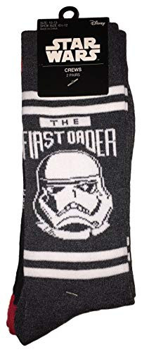 Star Wars mens Star Wars 2 Pack Crew Casual Sock  Red Multi-ep 9  10 13 US