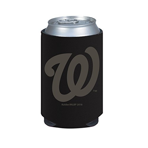 Washington Nationals 2-Pack Black Tonal CAN Beverage Insulator Neoprene Holder Cooler Baseball