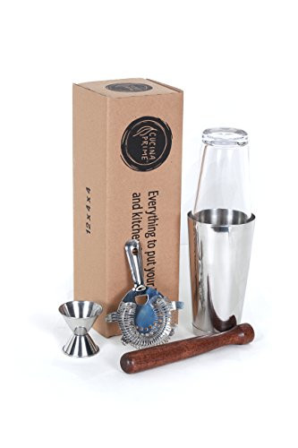 CucinaPrime Stainless Steel Bar Set -5 Piece Bar Set-