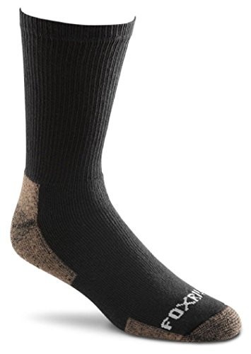 Fox River Value Medium-Weight Work Crew Socks -3 Pair Pack-  Black