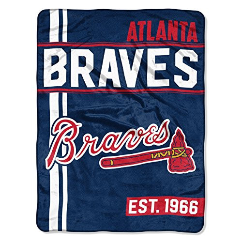Northwest MLB Atlanta Braves Micro Raschel Throw One Size Multicolor Northwest MLB Atlanta Braves Micro Raschel Throw One Size Multicolor