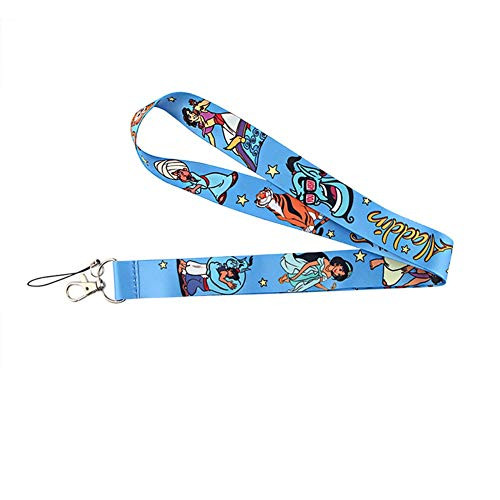 Premium Aladdin Cartoon Movie Lanyard Themed - Hook  and  Phone String - Keychains or ID Badge Holders