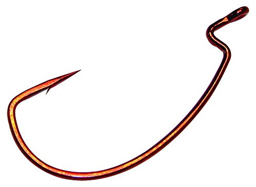 Gamakatsu Worm Hooks EWG with Offset Shank -25 Pack- -Red  5 0-  Model 58315-25