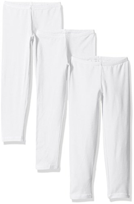 Hanes Little Girls  Leggings -Pack of 3-  White  X-Large