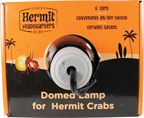Fluker s Hermit Headquarters Hermit Crab Domed Lamp- Black 5.5 Inch