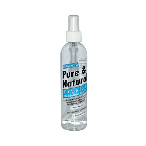 Thai Deodorant Stone Pure  and  Natural Crystal Pump  Deodorant Mist - 8 Oz