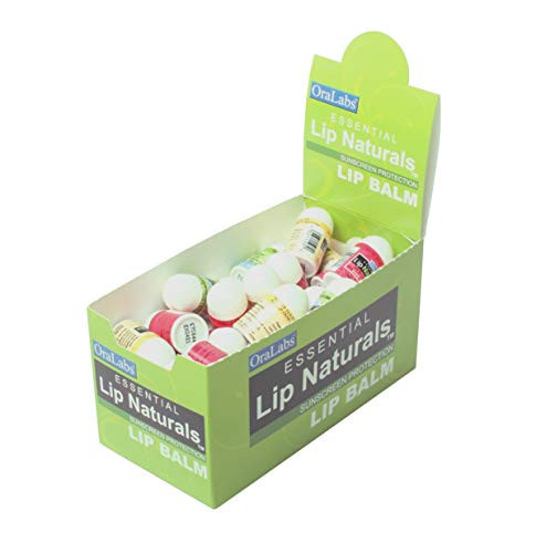 Essential Lip Naturals - Mini Lip Balm Assorted Flavors - Approximately 50ct -Vanilla Bean  Tea Tree Mint  Bing Cherry--SPF-15-