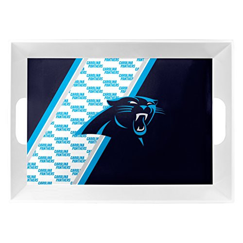 Duck House NFL Carolina Panthers Melamine Serving Tray  white   12 inch X 18 inch X 3 inch