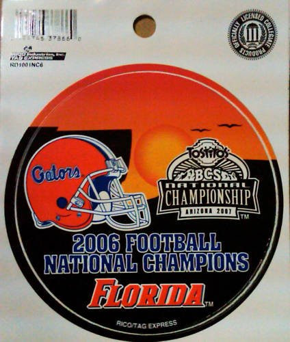 Florida Gators 2006 Football National Champions 4 inch Round Decal University of